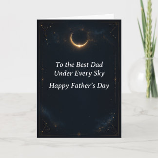 Celestial Moon Father’s Day Greeting Card for Dad Kort