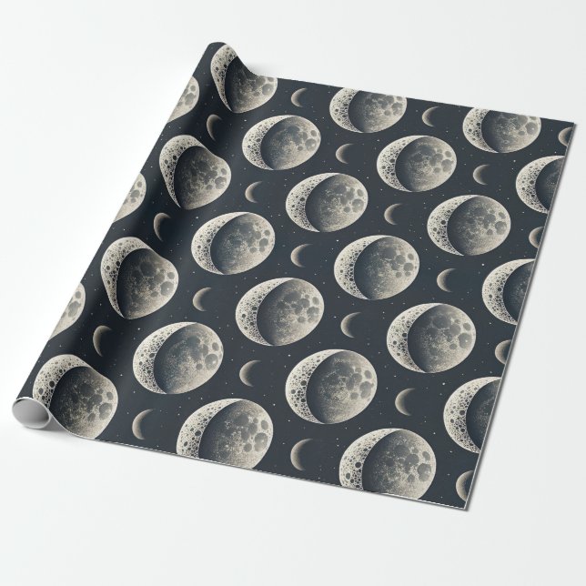 Celestial Moon Phase (1) Presentpapper (Utrullad)