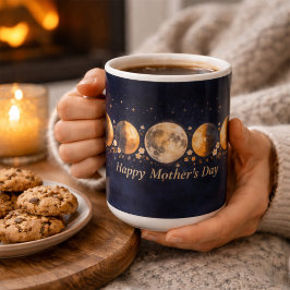 Celestial Moon Phase Mother's Day Mug Large 15oz Kaffemugg