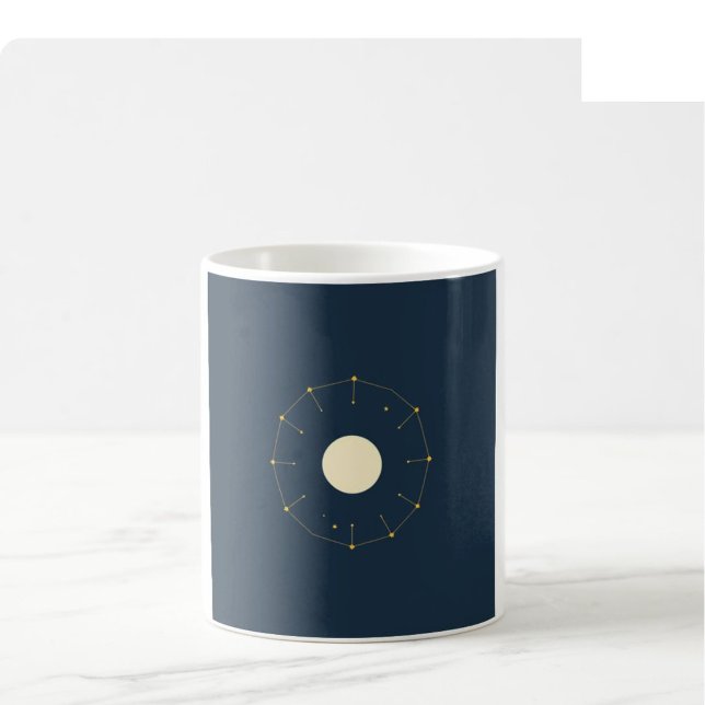 Celestial Moon Phase Mugg - Indigo & Guld (Skapare uppladdad)