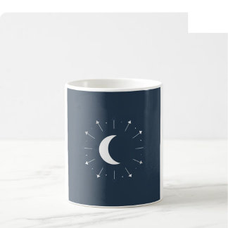 Celestial Moon Phase Mugg - Marinblå & Silver