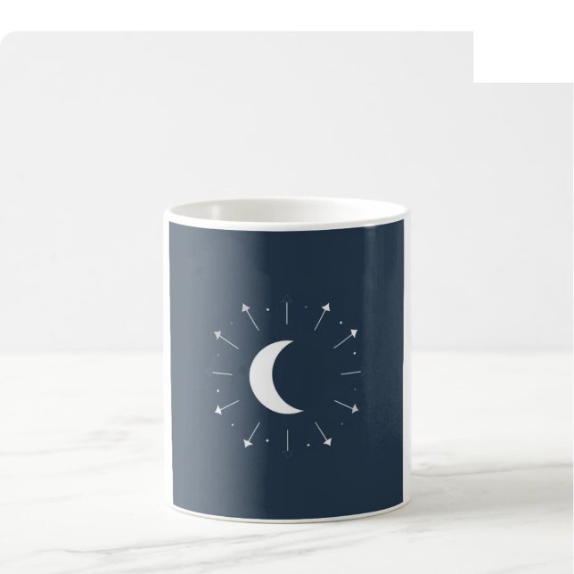 Celestial Moon Phase Mugg - Marinblå & Silver (Skapare uppladdad)