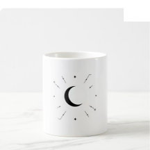 Celestial Moon Phase Mugg - Mono & Silver