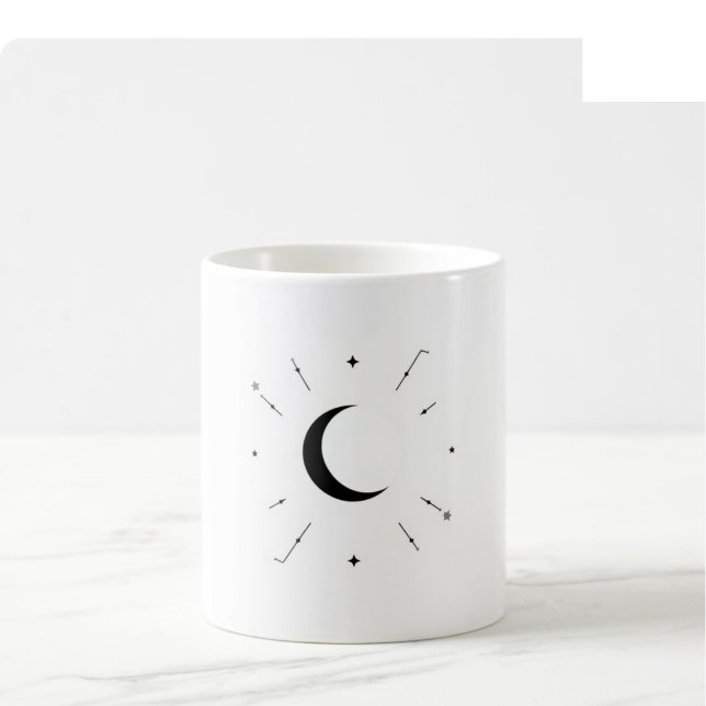 Celestial Moon Phase Mugg - Mono & Silver (Skapare uppladdad)