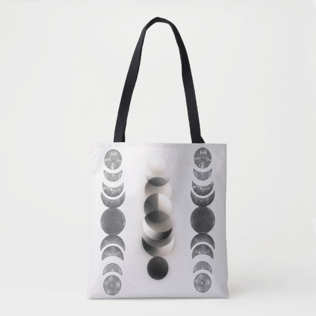 Celestial Moon Phases Triptych Poster | Abstract  Tygkasse (Framsida)