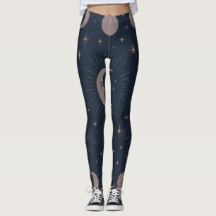 Celestial Moon Ritual Mönster   Kosmiska Kvinnor  Leggings