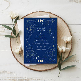 Celestial moon stars constellations Save the Date Inbjudningar