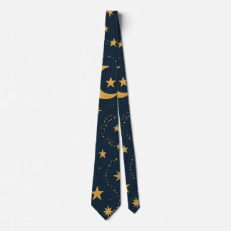 Celestial Moon & Stars Mönster – Midnatt Slips