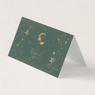 Celestial Moon Stars Ram Thank You Card Visitkort