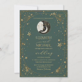 Celestial Moon Sun Ram Wedding Inbjudningar