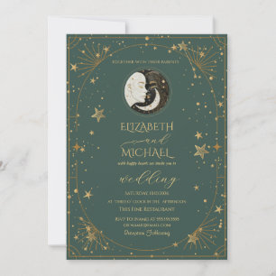 Celestial Moon Sun Ram Wedding Inbjudningar