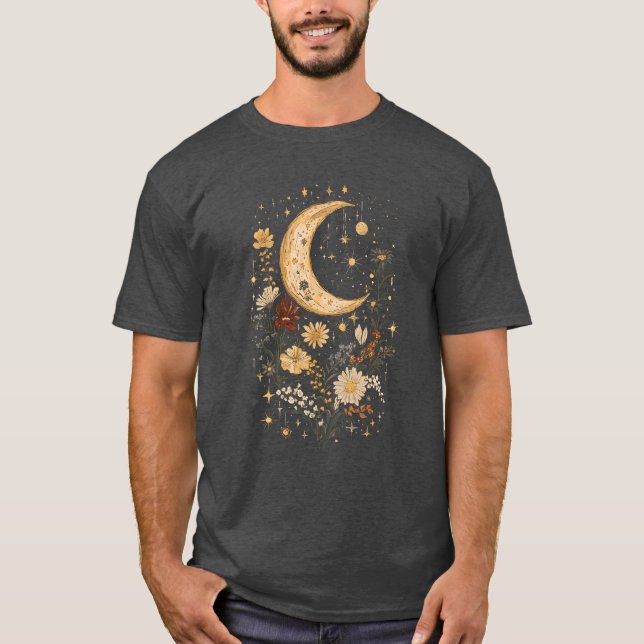 Celestial Moonlit Garden T Shirt (Framsida)