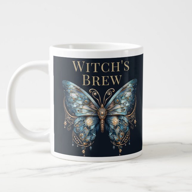 Celestial Moth Dark Aesthetic Mug Jumbo Mugg (Vänster)