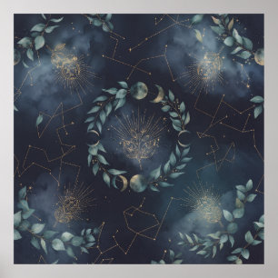 Celestial Moth Månfas Laurel Affisch