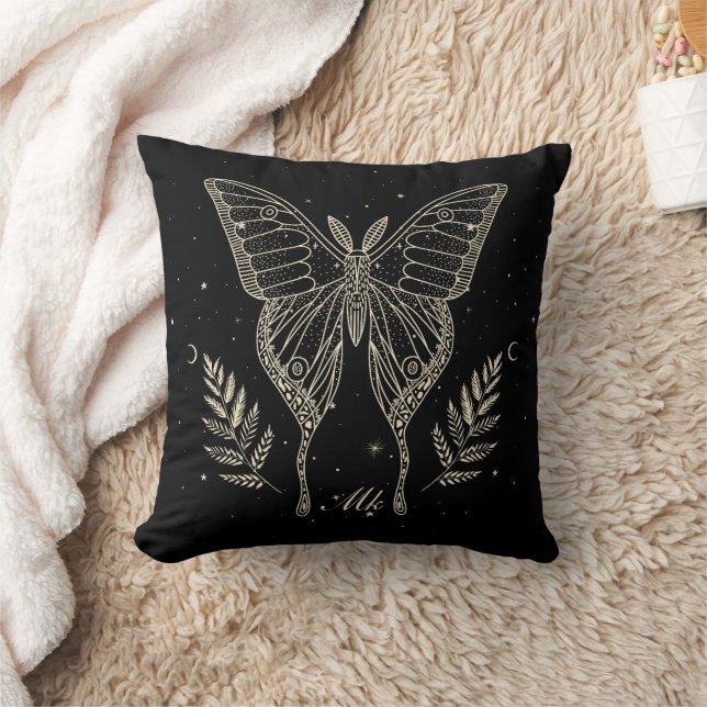 Celestial Moth Personlig Dekorativ kudde (Filt)
