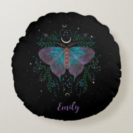 Celestial Moth Personlig Rund Kudde