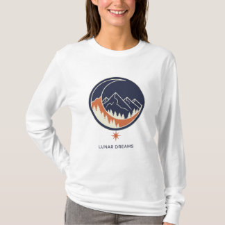Celestial Mountainscape: Lunar Dreams T Shirt