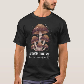 Celestial Mushroom Constellation Universe T Shirt