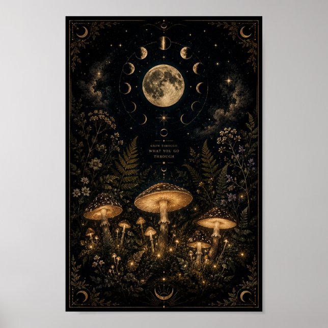 Celestial Mushroom Garden Affisch  (Framsidan)