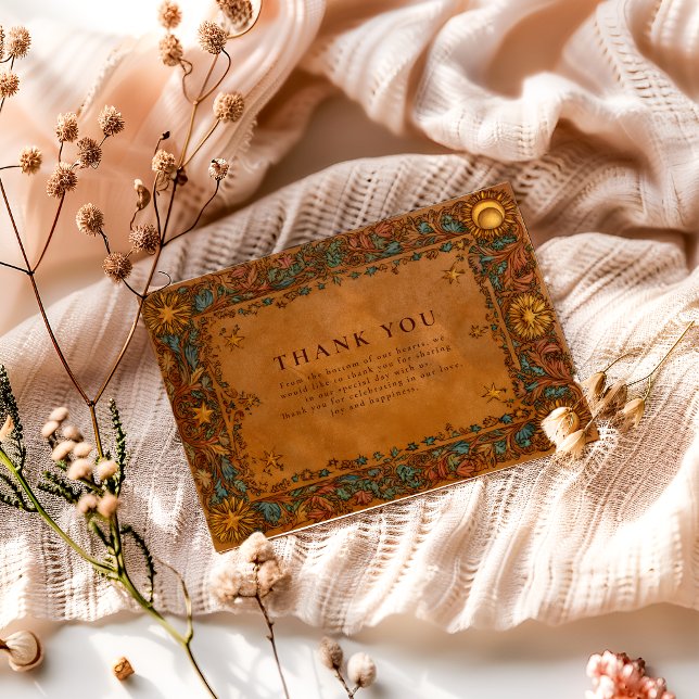 Celestial Mystic Baroque Wedding Tack Kort (Skapare uppladdad)