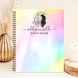 Celestial Mystic Moon Goddess Rainbow Personlig Anteckningsbok