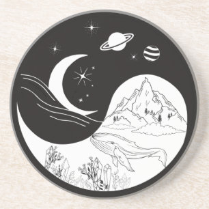 Celestial Mystic Yin Yang Meaning Kärlek Underlägg