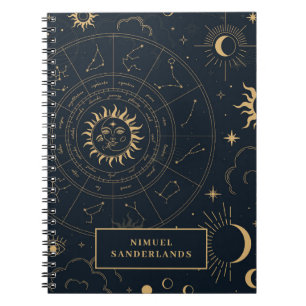 Celestial Mystical Inslag Starks Notebook Anteckningsbok