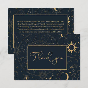 Celestial Mystical Inslag Starsign Tack Kort