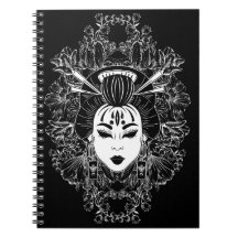CELESTIAL MYSTICAL JAPANESE GEISHA SPIRIT PÅ BLACK