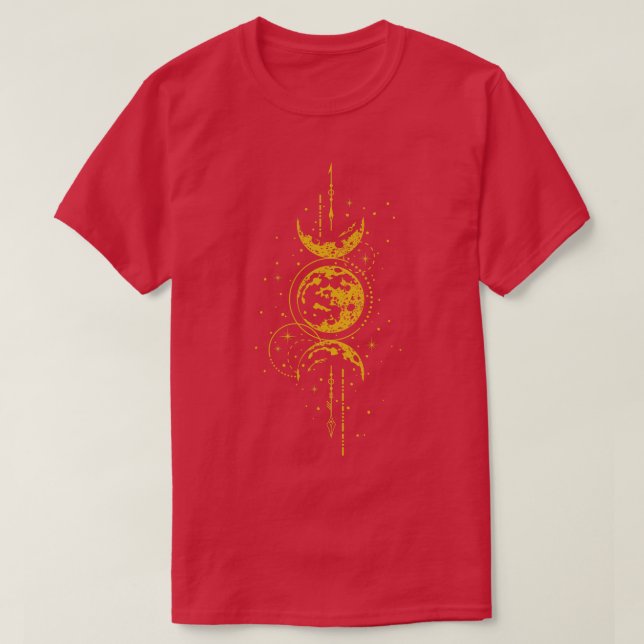 Celestial Mystical Måne T Shirt (Design framsida)