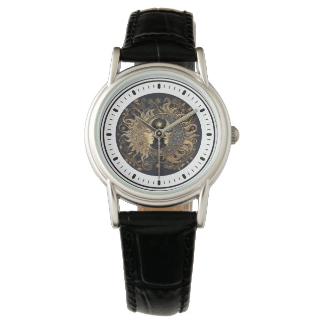 Celestial Mystical Sol Måne  Armbandsur (Framsida)