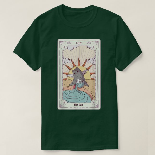 Celestial Mystical Witch Vibes Andlig Måne Phas T Shirt (Design framsida)