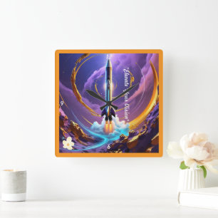 ’Celestial Navigation’ Fyrkantig Klocka