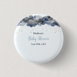 Celestial Navy Watercolor Cloud Baby Shower  Knapp