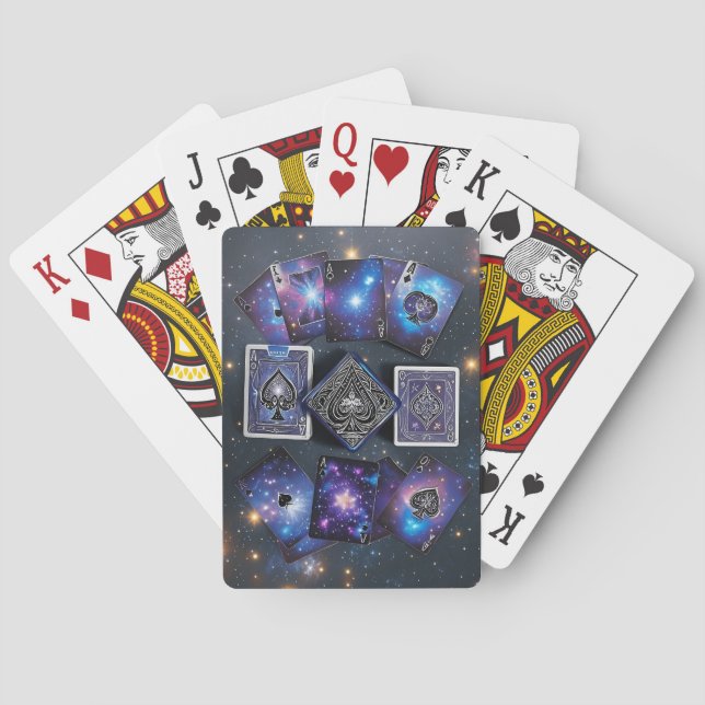 Celestial Nebula Galaxy Space Themed Playing Cards Casinokort (Baksidan)