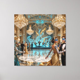 Celestial Neo‑Baroque Masquerade Ballroom Fantasy Canvastryck