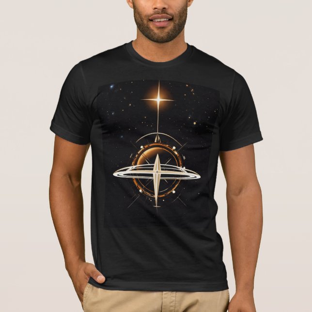 Celestial Nexus - Futuristiska Stargate & Dyson Sp T Shirt (Framsida)