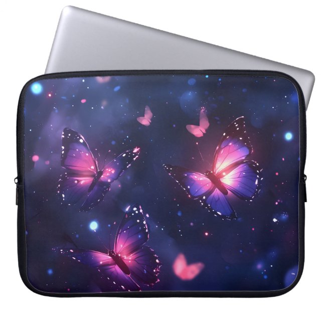Celestial Night Butterfly Garden Laptop Fodral (Framsidan)