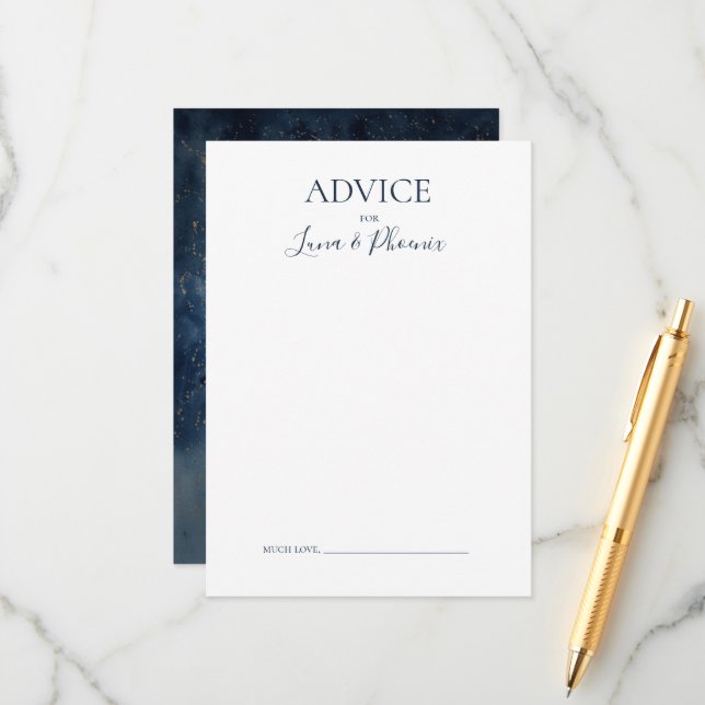 Celestial Night Himlar | Adminskort för Guld Bröll Rådkort (Fram/Back In Situ)