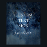 Celestial Night Himlar | Anpassningsbar av Guld-ko Poster<br><div class="desc">Den heliga natten himlar | anpassningsbarna poster med kort och presenter från guld är perfekt för din fantastiska bröllop under stjärnorna. Den mörk marinblå vattenfärgen himlar, prickad med guld-stjärnor, kommer att ange tonen för din nattbuho utomhus bröllop. Anpassa den som du vill eller behålla den som den är. Se till...</div>