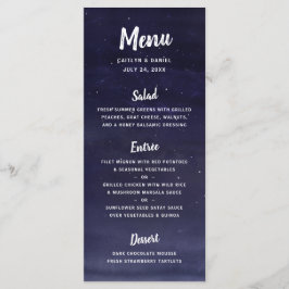 Celestial Night Himlar Bröllop Meny