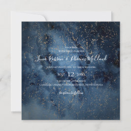 Celestial Night Himlar | Guld-Bröllop Inbjudningar