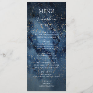 Celestial Night Himlar Midmeny Guld Bröllop Meny