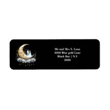 Celestial night himlar möhippa silhouette glowing 