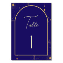 Celestial Night Himlar Navy Blue och Guld Bröllop