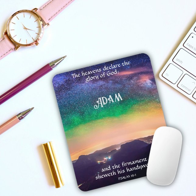 Celestial Night Himlar Psalm 19:1 Skriptur, verse Musmatta (Skapare uppladdad)