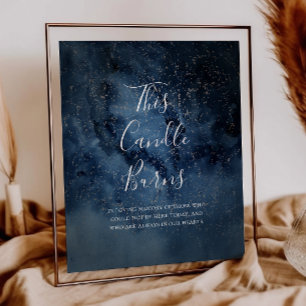 Celestial Night Himlar Silver detta ljus Burns-tec Poster