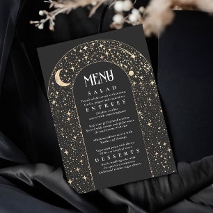 Celestial Night Himlar Stars Arch Black Bröllop Me Inbjudningar