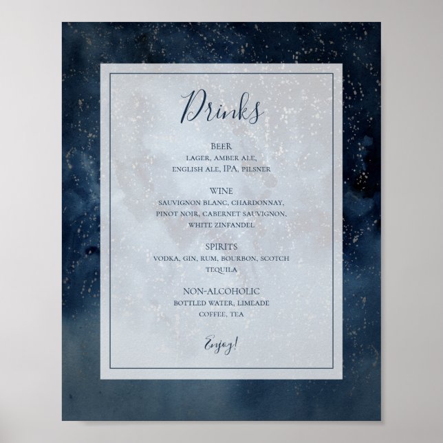 Celestial Night Himlar with Ram Drinks Menu Sign Poster (Framsidan)