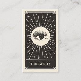 Celestial Öga Tarot Lash Black Affärskort Visitkort